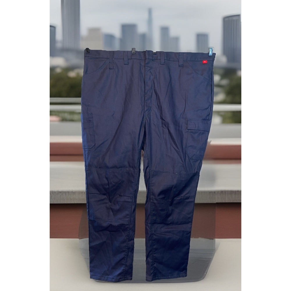 Bulwark FR Cat 2 2112 Pants Men 52 Navy Blue QP14 Cargo Articulated Double Knees